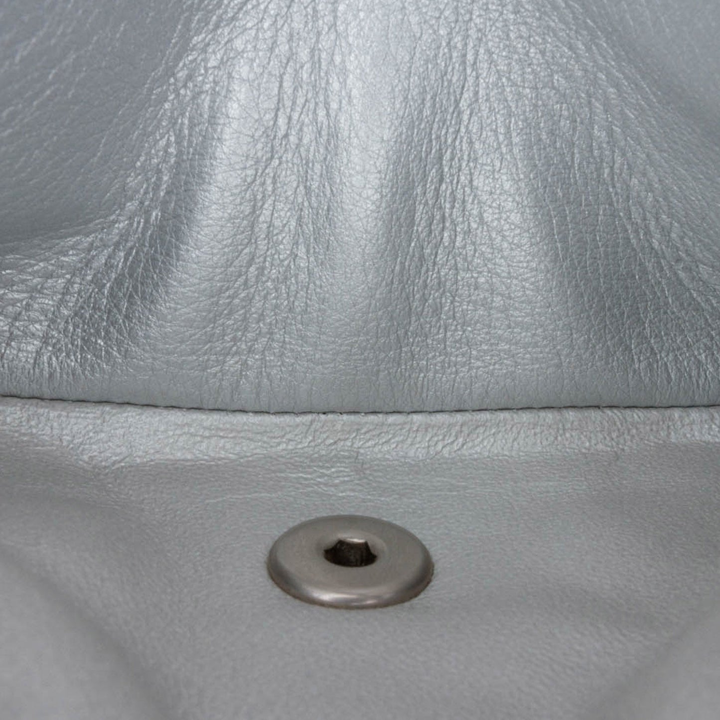 Silver Chanel Medium Classic Perforated Lambskin Double Flap Shoulder Bag