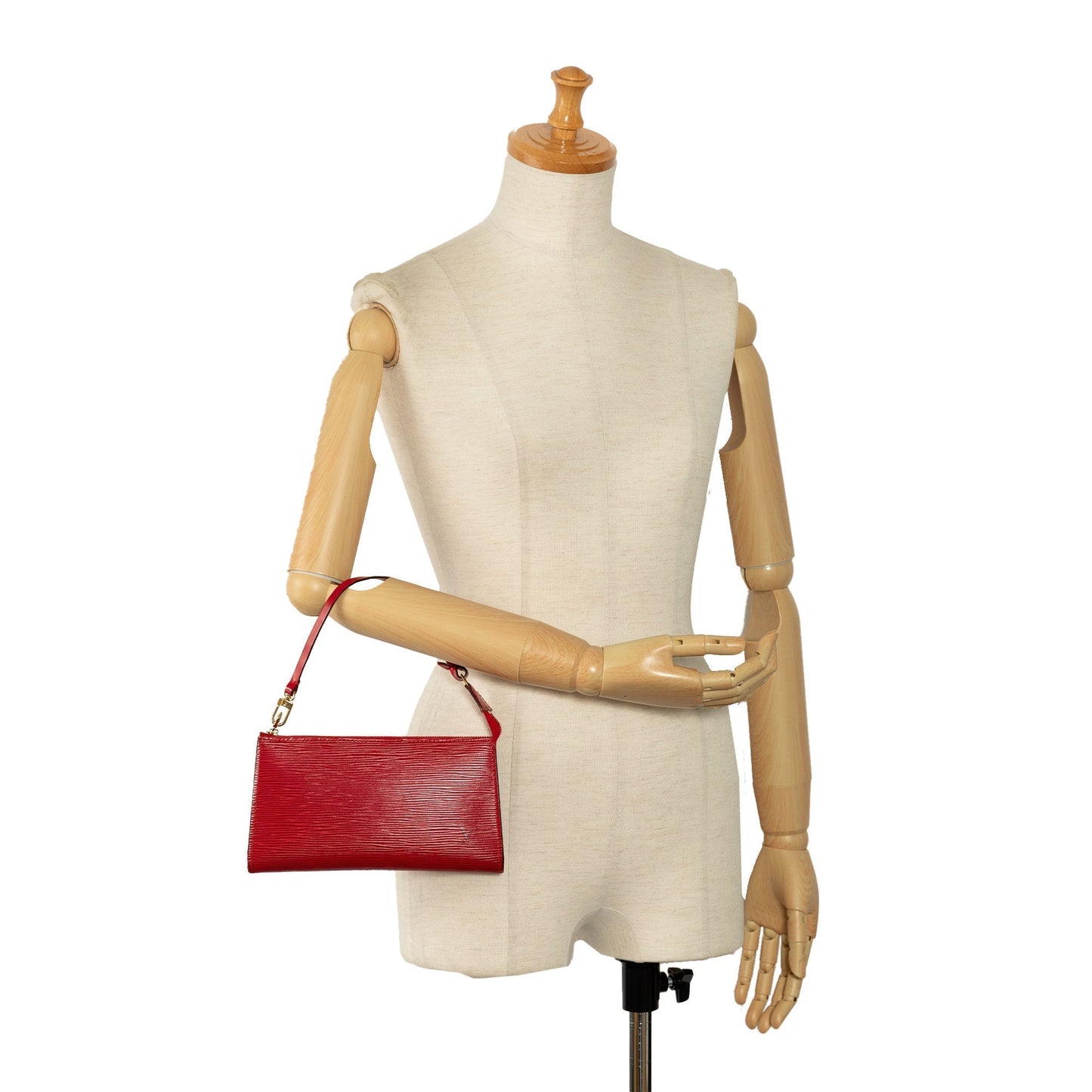 Red Louis Vuitton Epi Pochette Accessoires Shoulder Bag