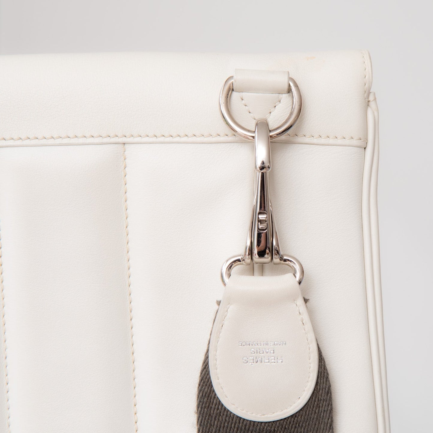 Hermes White Berline Bag