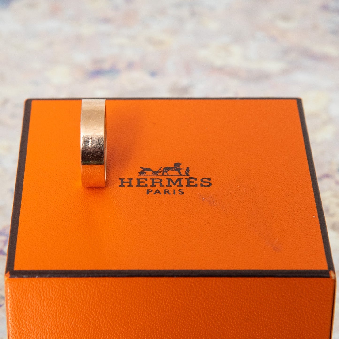 Hermes Rose Gold Kelly Ring Size 51