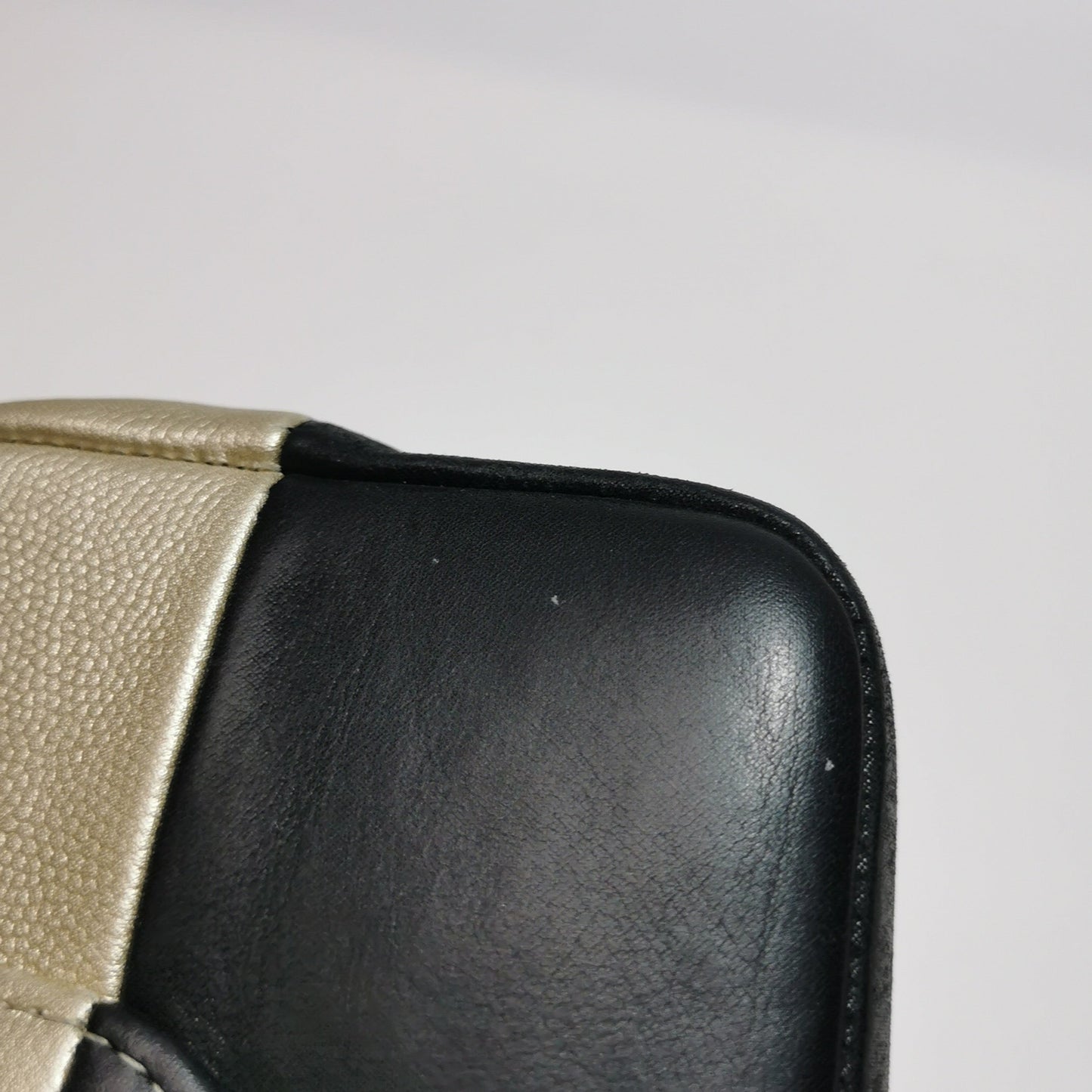 Chanel Classic Flap Gold and Black Calfskin Leather Gold-tone Hardware Shoulder Bag