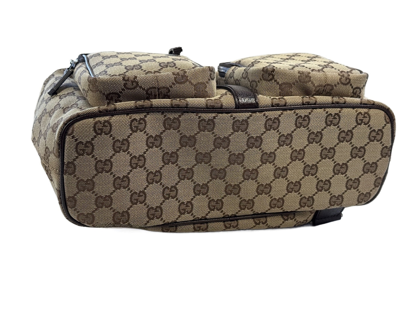 Gucci Vintage Brown GG Monogram Canvas Backpack
