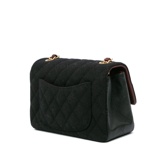 Black Chanel Paris Hamburg Small Classic Jersey Coco Sailor Double Flap Shoulder Bag