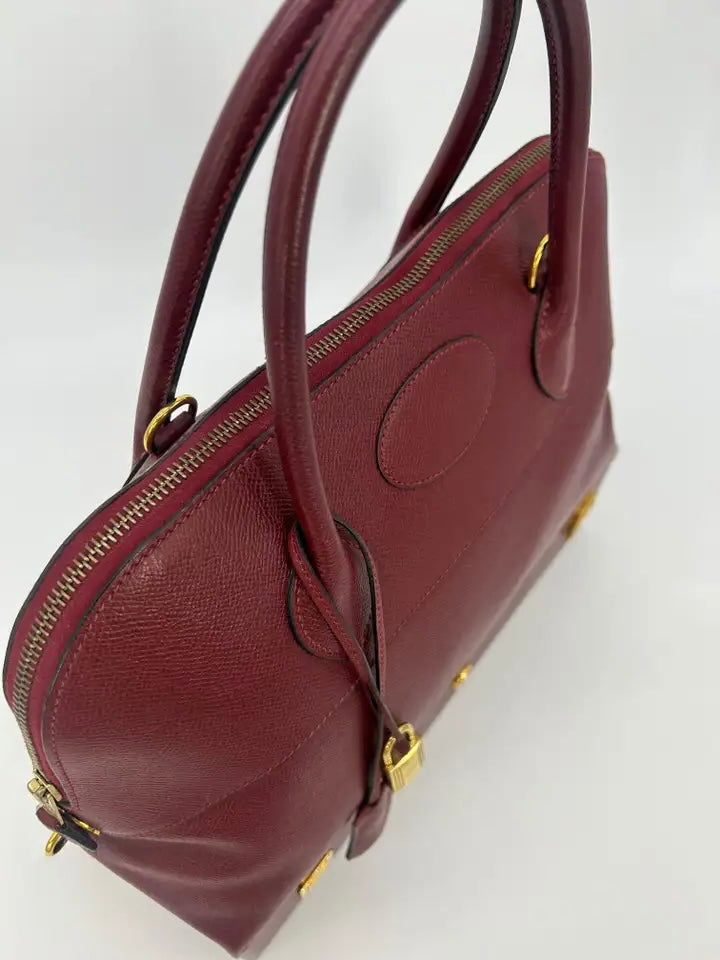 Hermes Rouge Epsom Leather Macpherson Bag c1990s