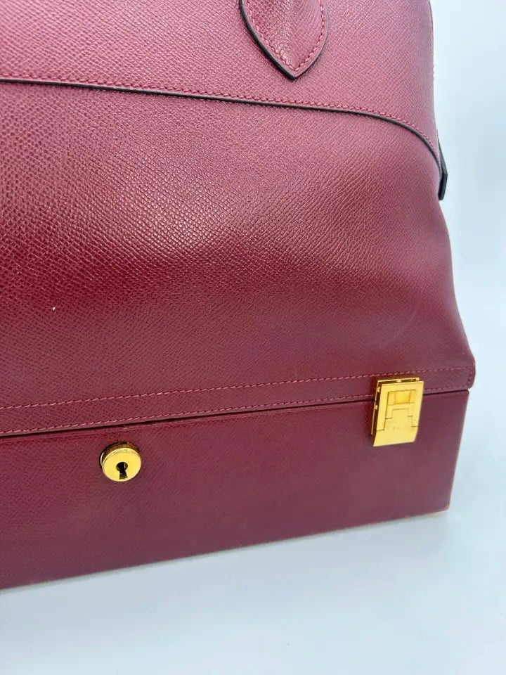 Hermes Rouge Epsom Leather Macpherson Bag c1990s