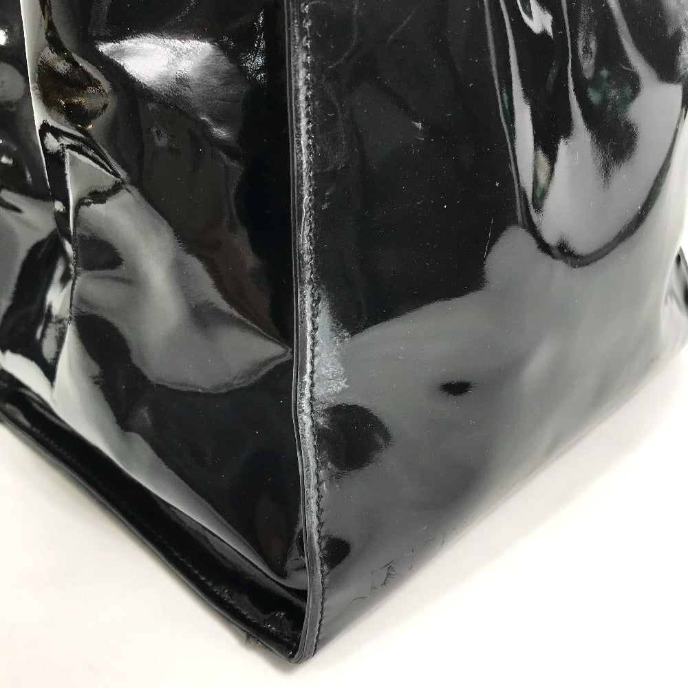 CHANEL Shoulder Bag Patent leather black CCCOCO Mark purse Women Used
