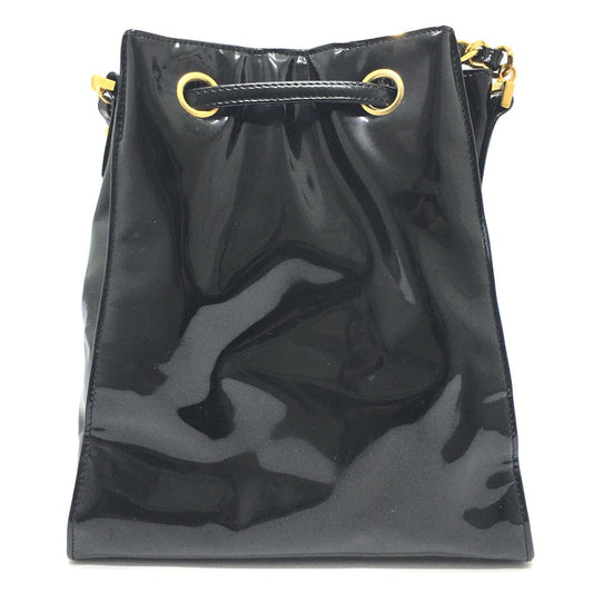 CHANEL Shoulder Bag Patent leather black CCCOCO Mark purse Women Used