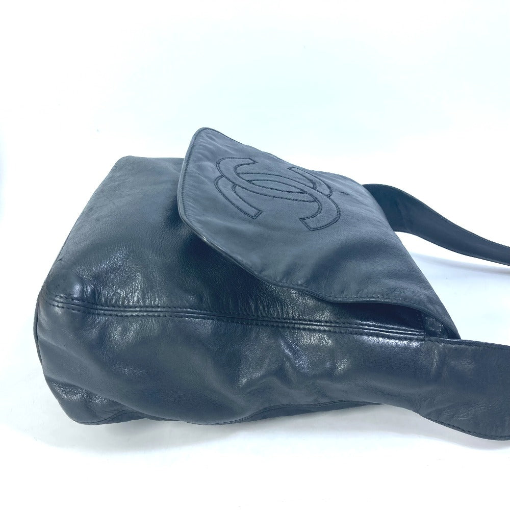 CHANEL Shoulder Bag lambskin black Shoulder CC COCO Mark Women Used
