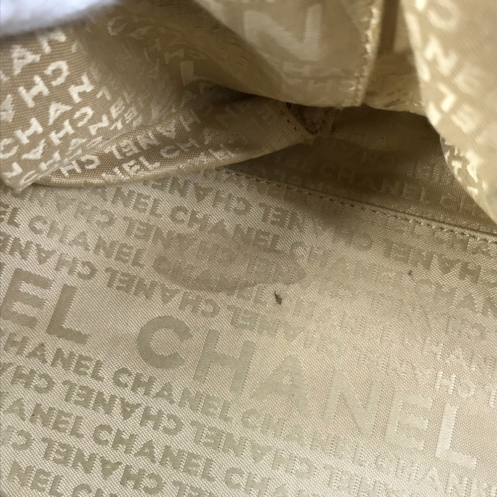 CHANEL Handbag lambskin beige Shoulder Bag Shoulder Bag chocolate bar quilting Women Used