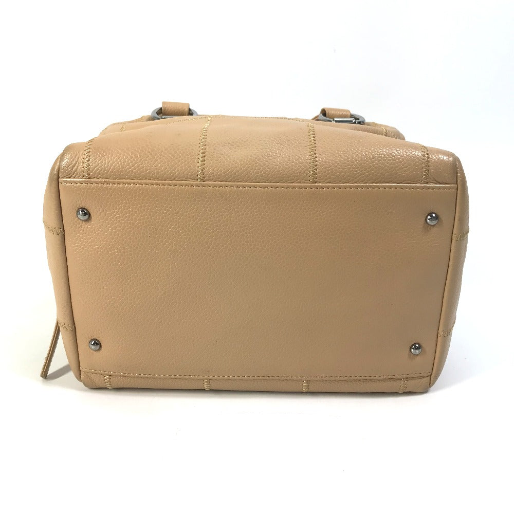 CHANEL Handbag lambskin beige Shoulder Bag Shoulder Bag chocolate bar quilting Women Used