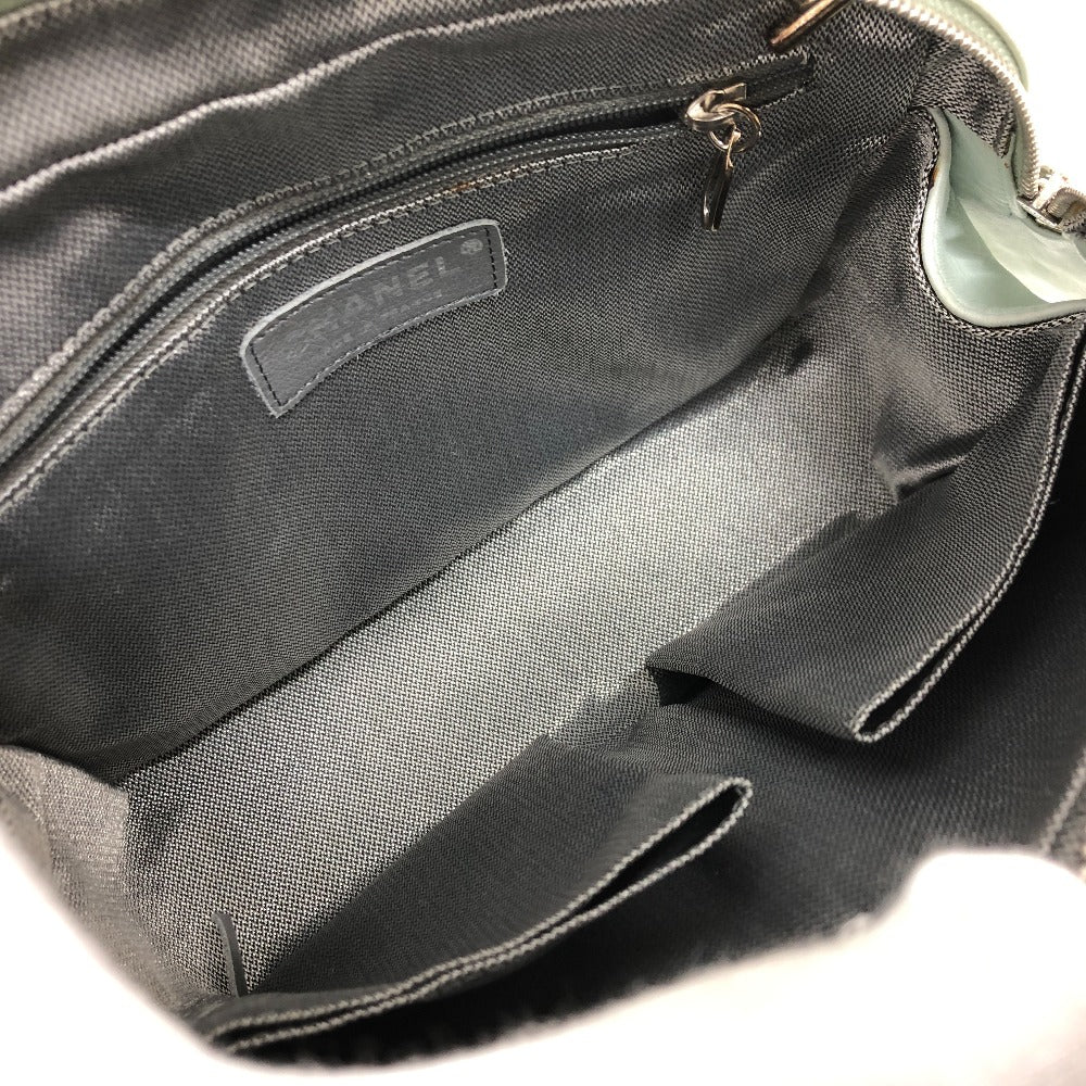 CHANEL Shoulder Bag leather green CC COCO Mark Women Used