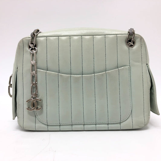 CHANEL Shoulder Bag leather green CC COCO Mark Women Used
