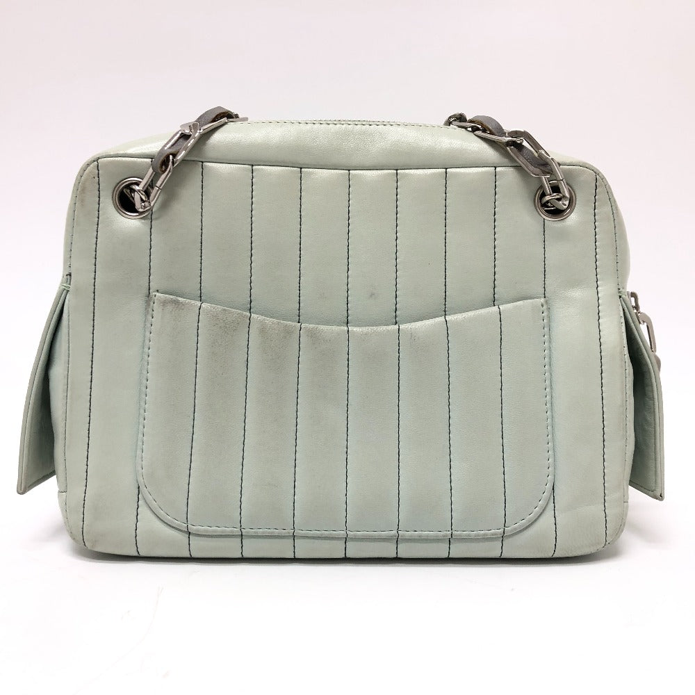 CHANEL Shoulder Bag leather green CC COCO Mark Women Used