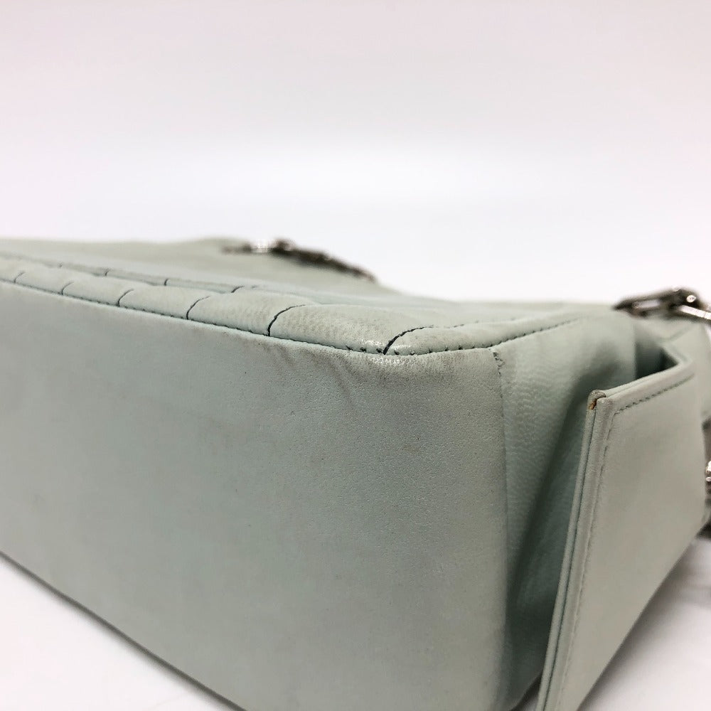 CHANEL Shoulder Bag leather green CC COCO Mark Women Used