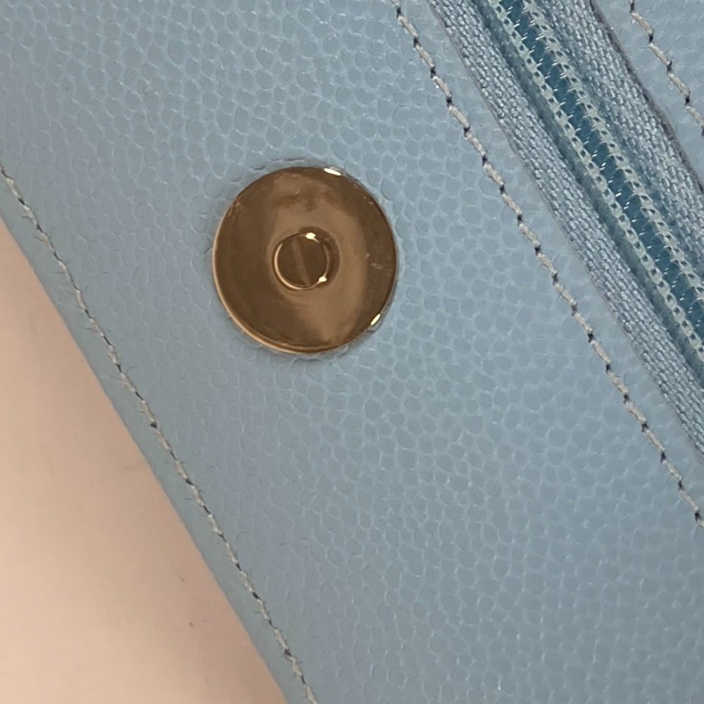 CHANEL Shoulder Bag AP0250 Caviar skin Light blue CCCOCO Mark Matelasse Timeless Classic