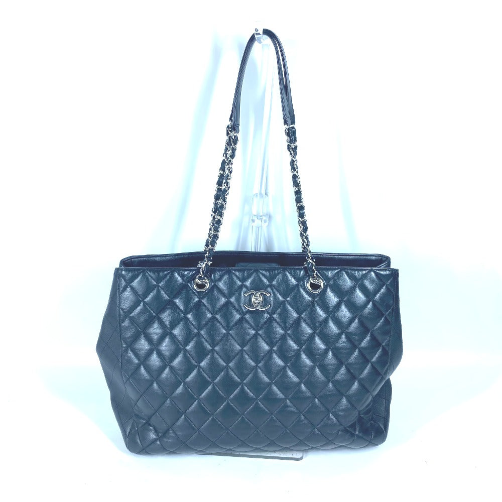 CHANEL Shoulder Bag A91046 lambskin black CC COCO Mark Matelasse Quilting
