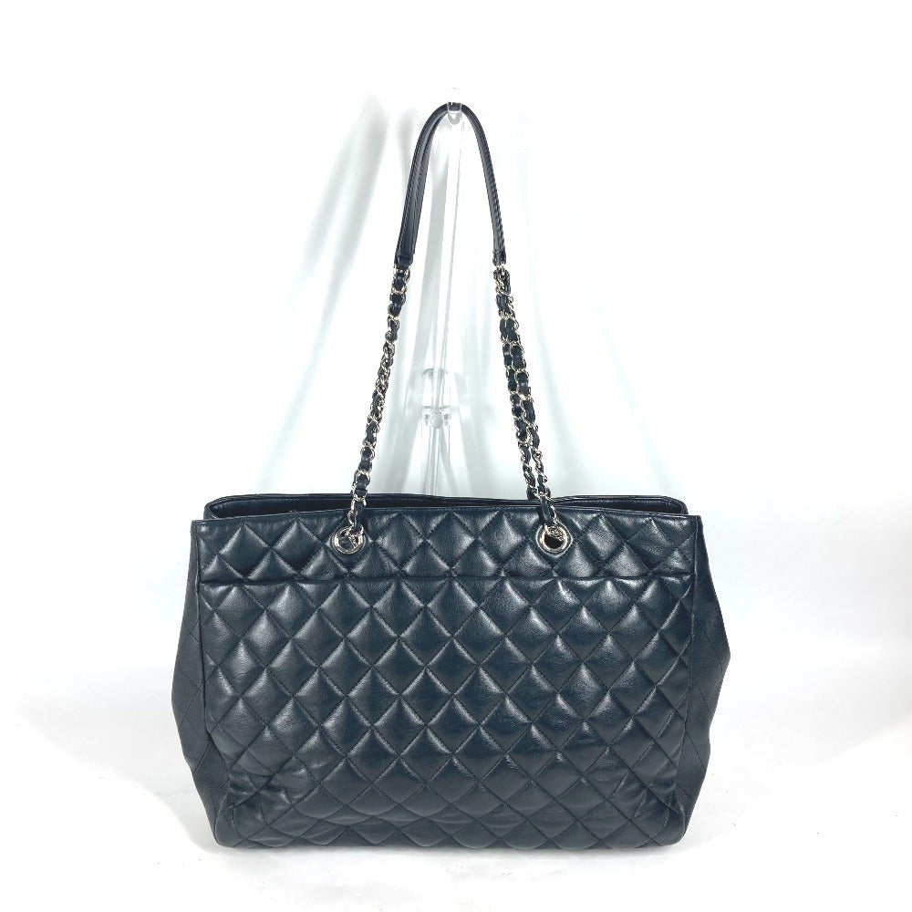 CHANEL Shoulder Bag A91046 lambskin black CC COCO Mark Matelasse Quilting