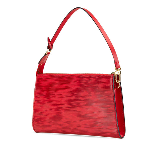 Red Louis Vuitton Epi Pochette Accessoires Shoulder Bag