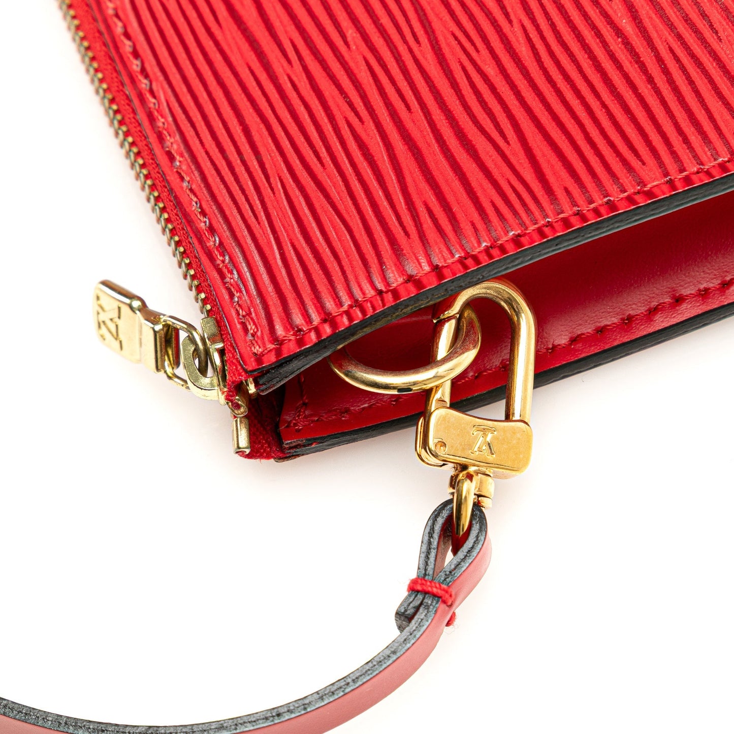 Red Louis Vuitton Epi Pochette Accessoires Shoulder Bag