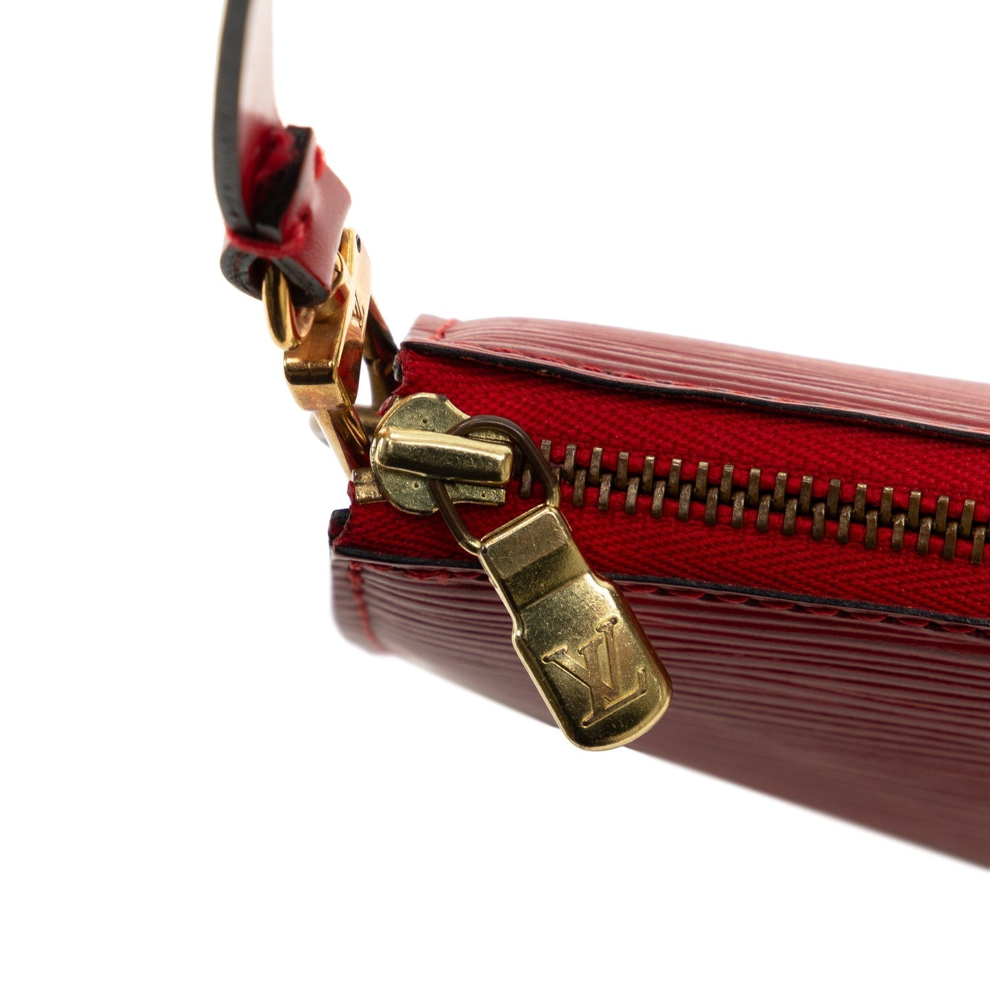 Red Louis Vuitton Epi Pochette Accessoires Shoulder Bag