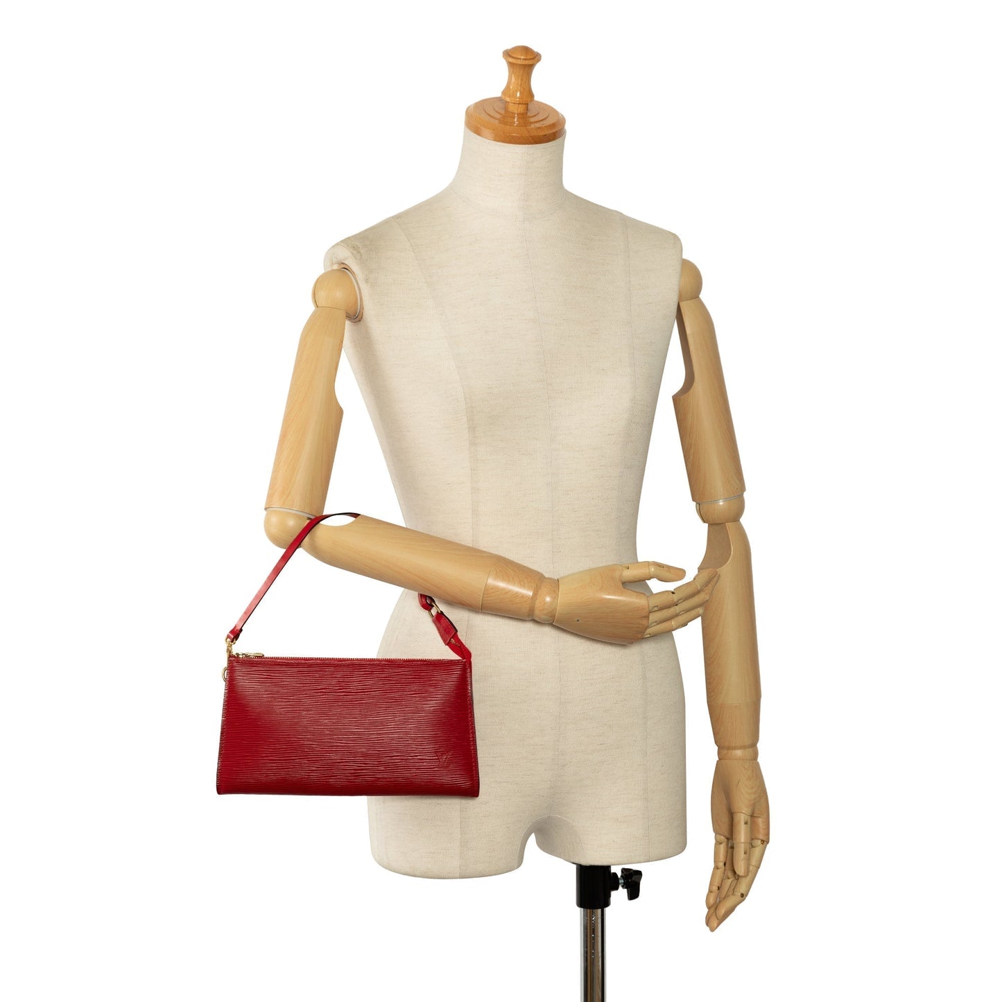 Red Louis Vuitton Epi Pochette Accessoires Shoulder Bag