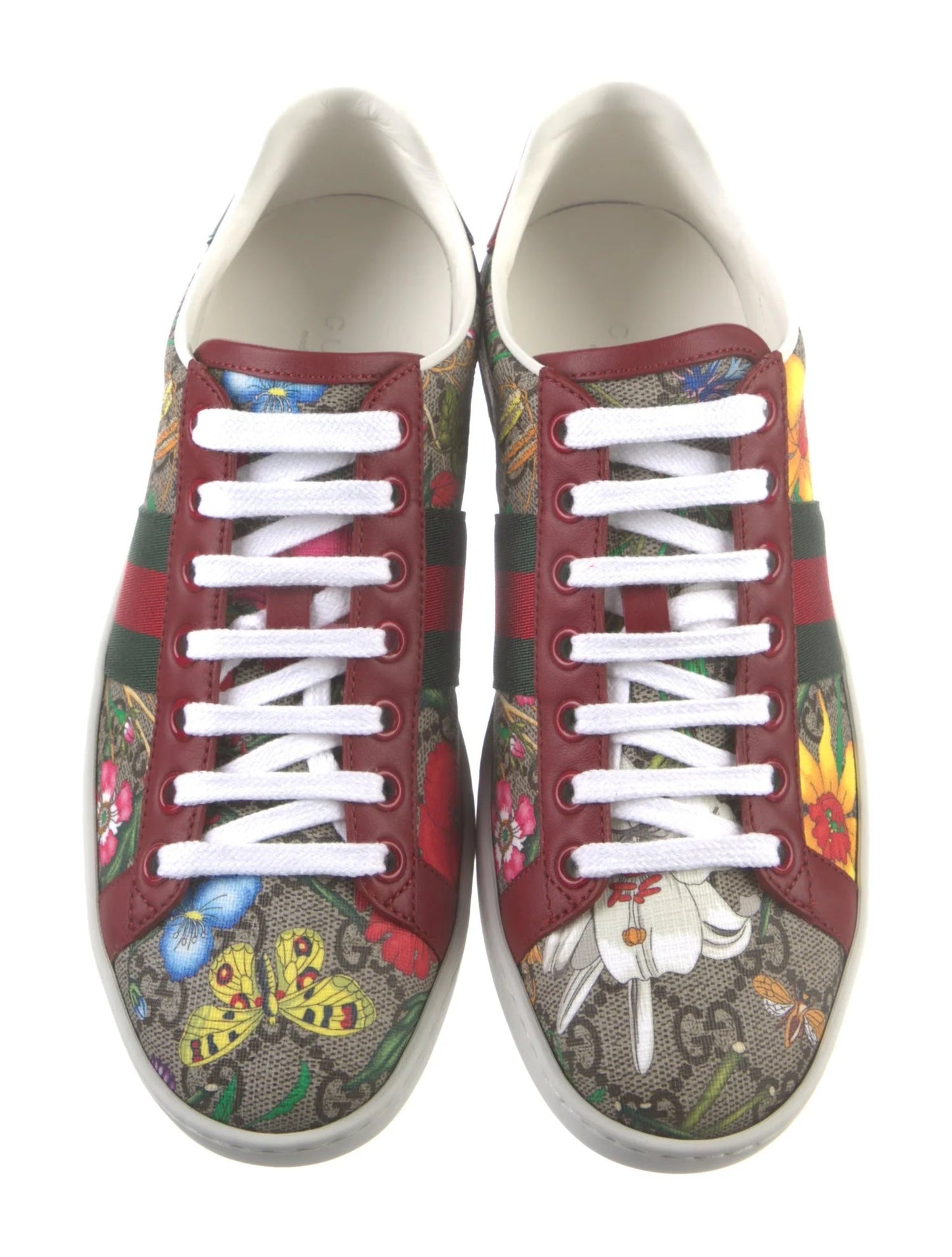 GUCCI ACE WEB GG SUPREME FLORA PRINT SNEAKER