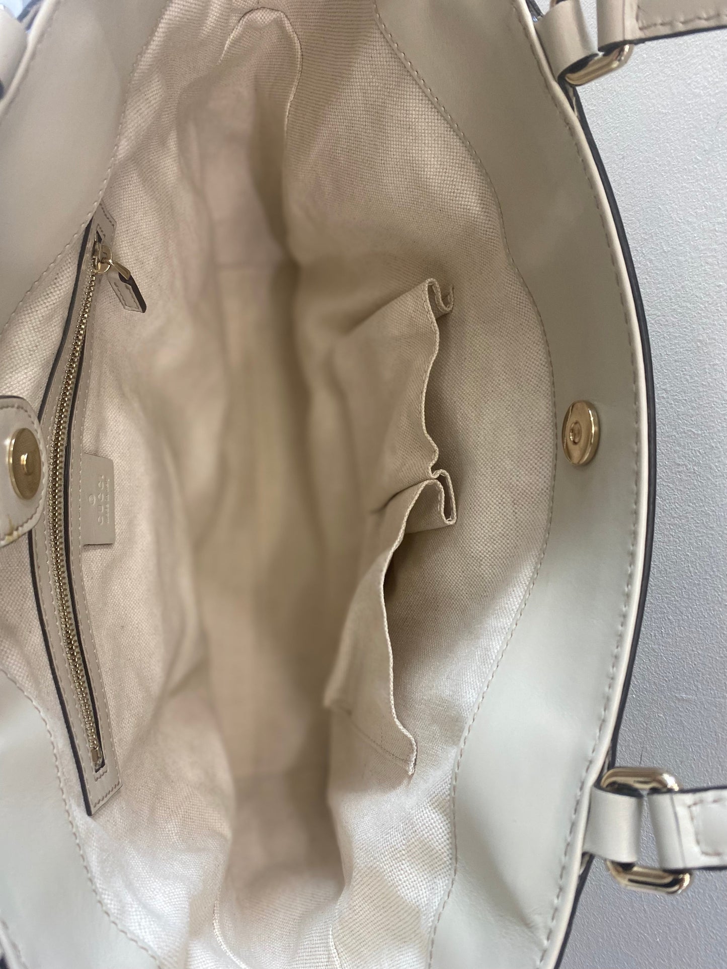 GUCCI GG CANVAS & LEATHER MAYFAIR BOW TOTE BAG