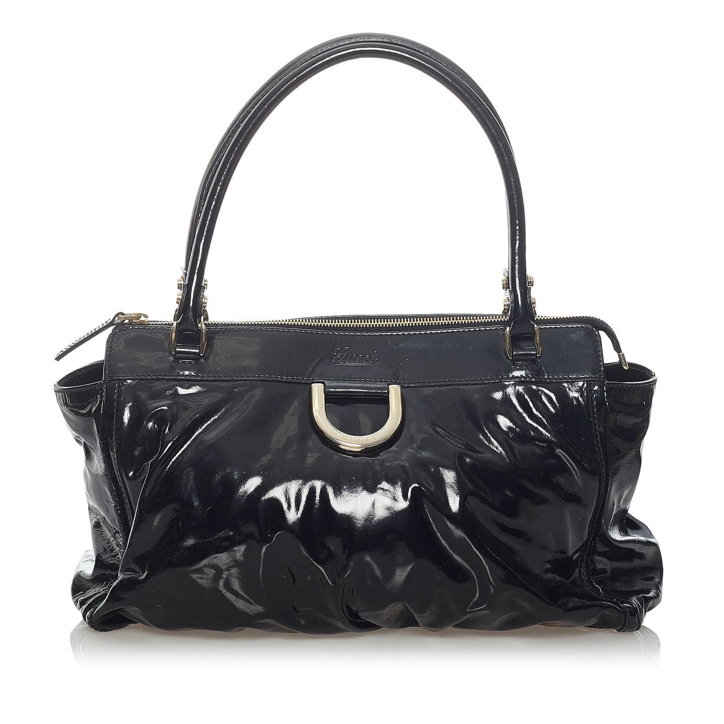 Gucci Abbey D-Ring Patent Leather Handbag (SHG-37233)