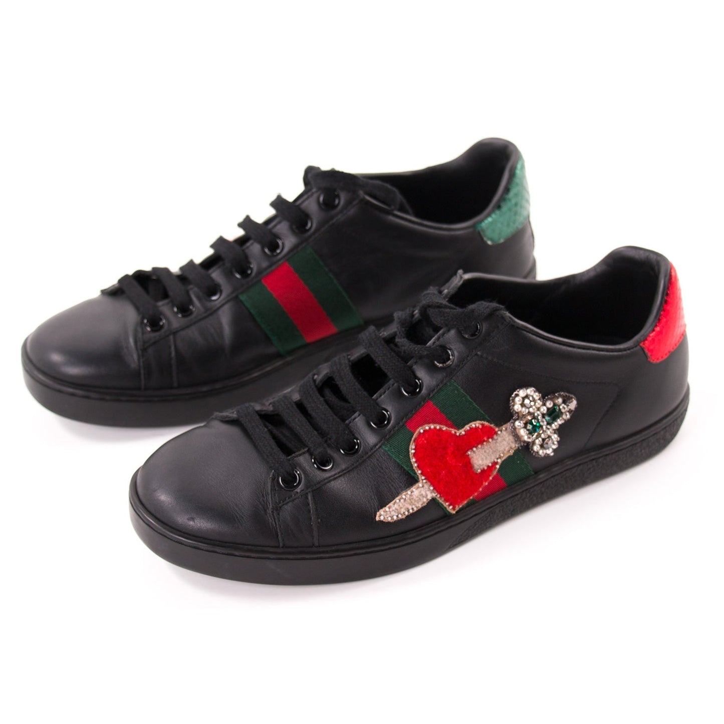 Gucci Ace Leather Embroidered Sneaker