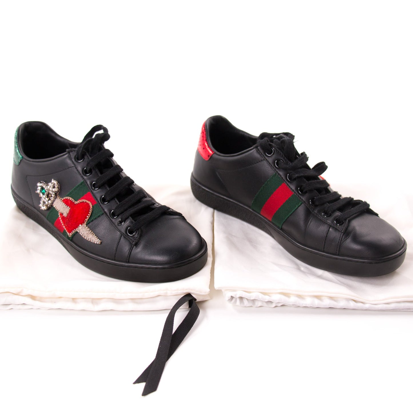 Gucci Ace Leather Embroidered Sneaker