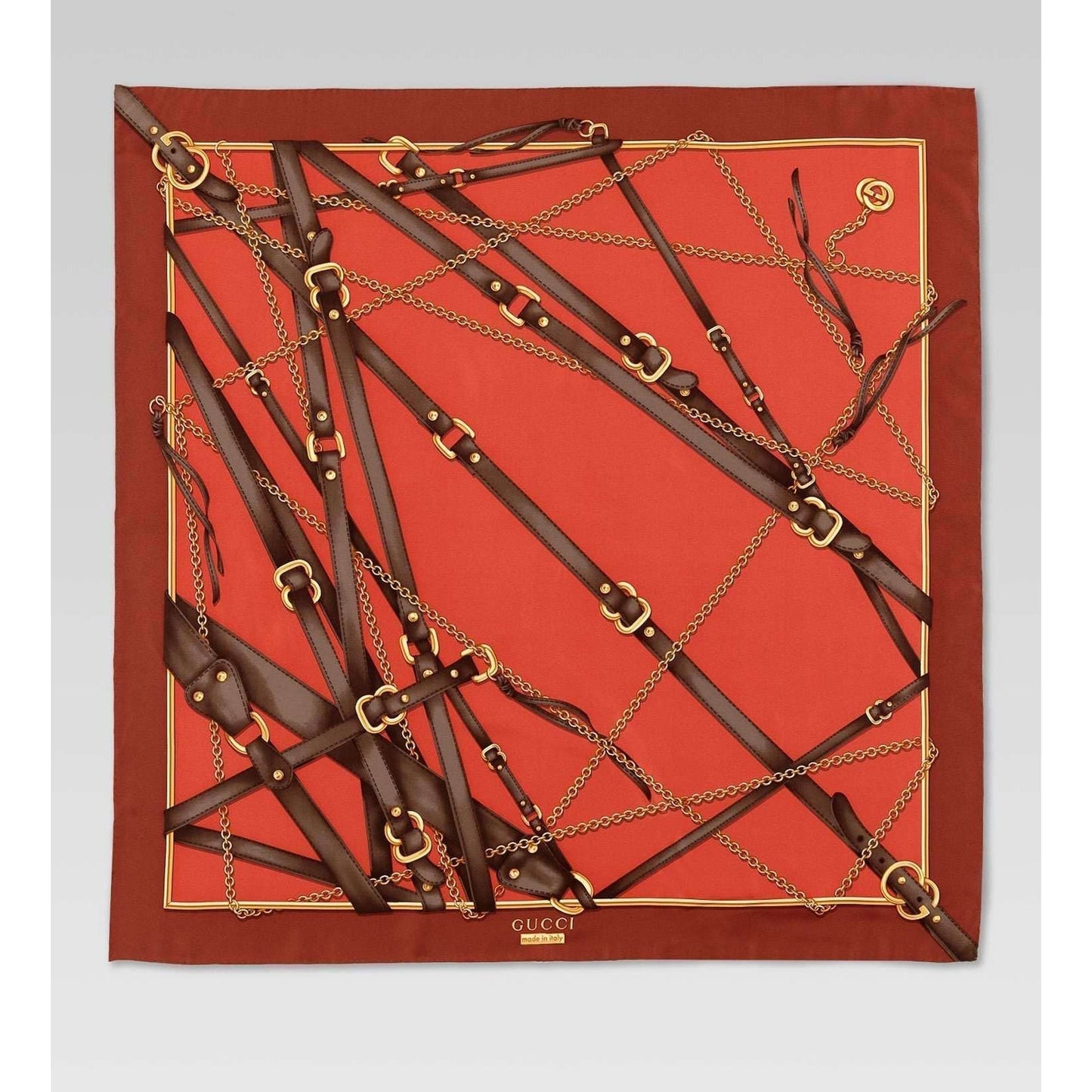 Gucci Antique Ruby Relia Print Foulard Shawl (GGSH110)