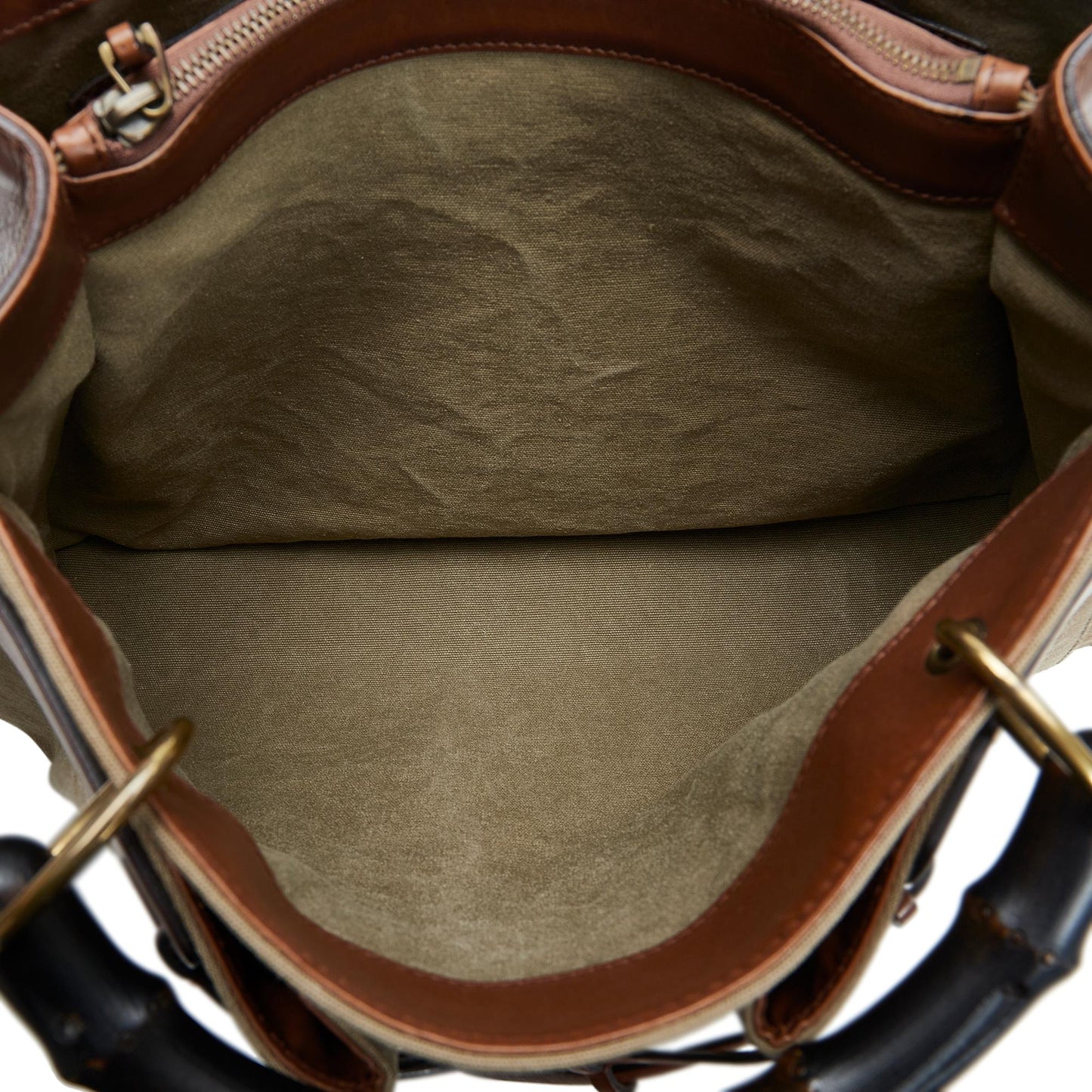 Gucci Bamboo Canvas Tote Bag (SHG-Rl4F7t)