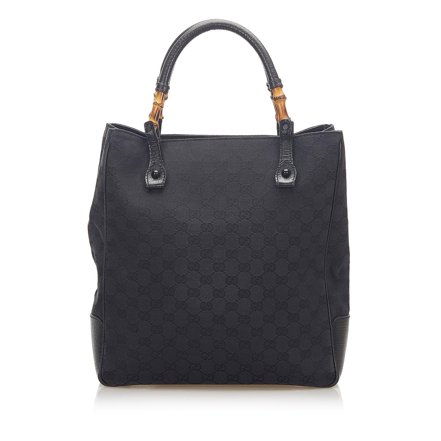 Gucci Bamboo GG Canvas Tote Bag (SHG-18213)