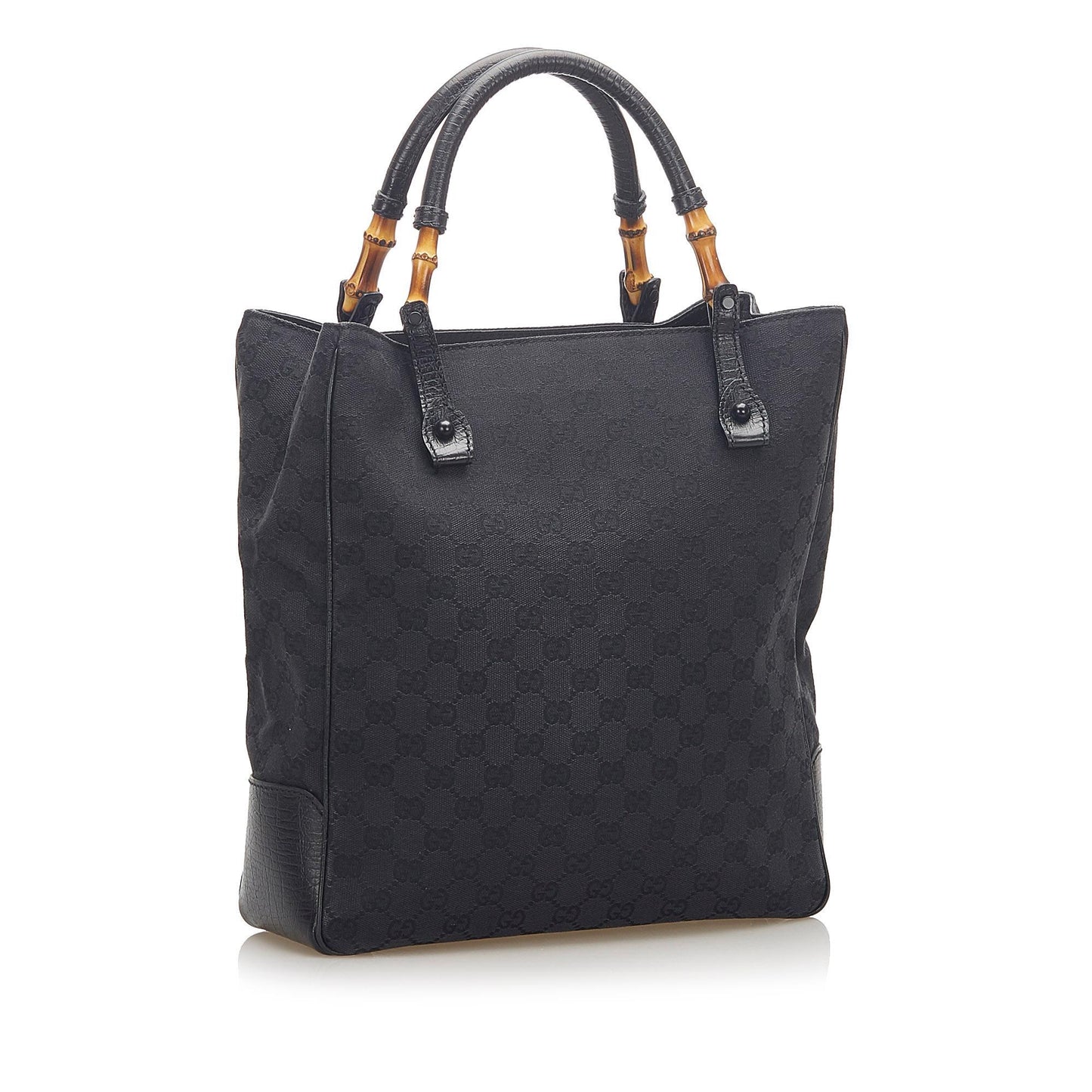 Gucci Bamboo GG Canvas Tote Bag (SHG-18213)