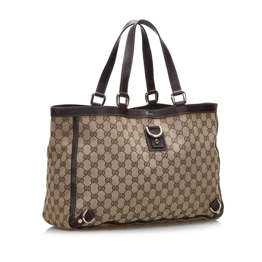 Gucci GG Canvas Abbey D-Ring Tote (SHG-mTyyiF)