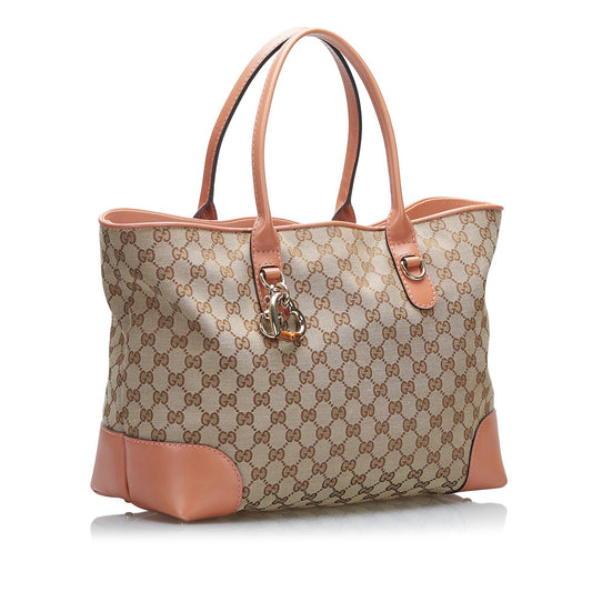Gucci GG Canvas Heart Bit Tote (SHG-3fnCTw)