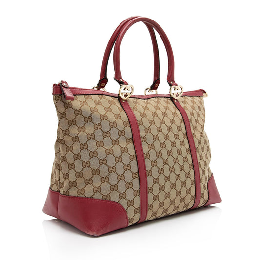 Gucci GG Canvas Lovely Medium Tote (SHF-Uo4a1Z)