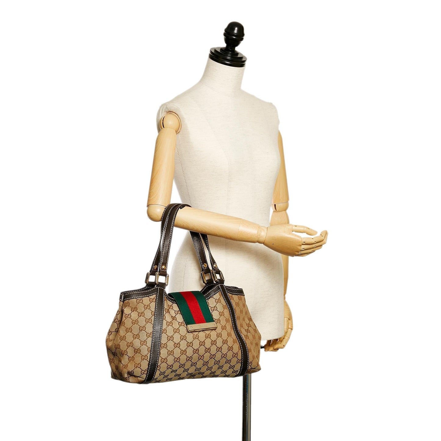 Gucci GG Canvas New Ladies Web Tote Bag