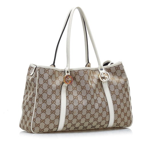 Gucci GG Canvas Twins Tote (SHG-gu3wR2)