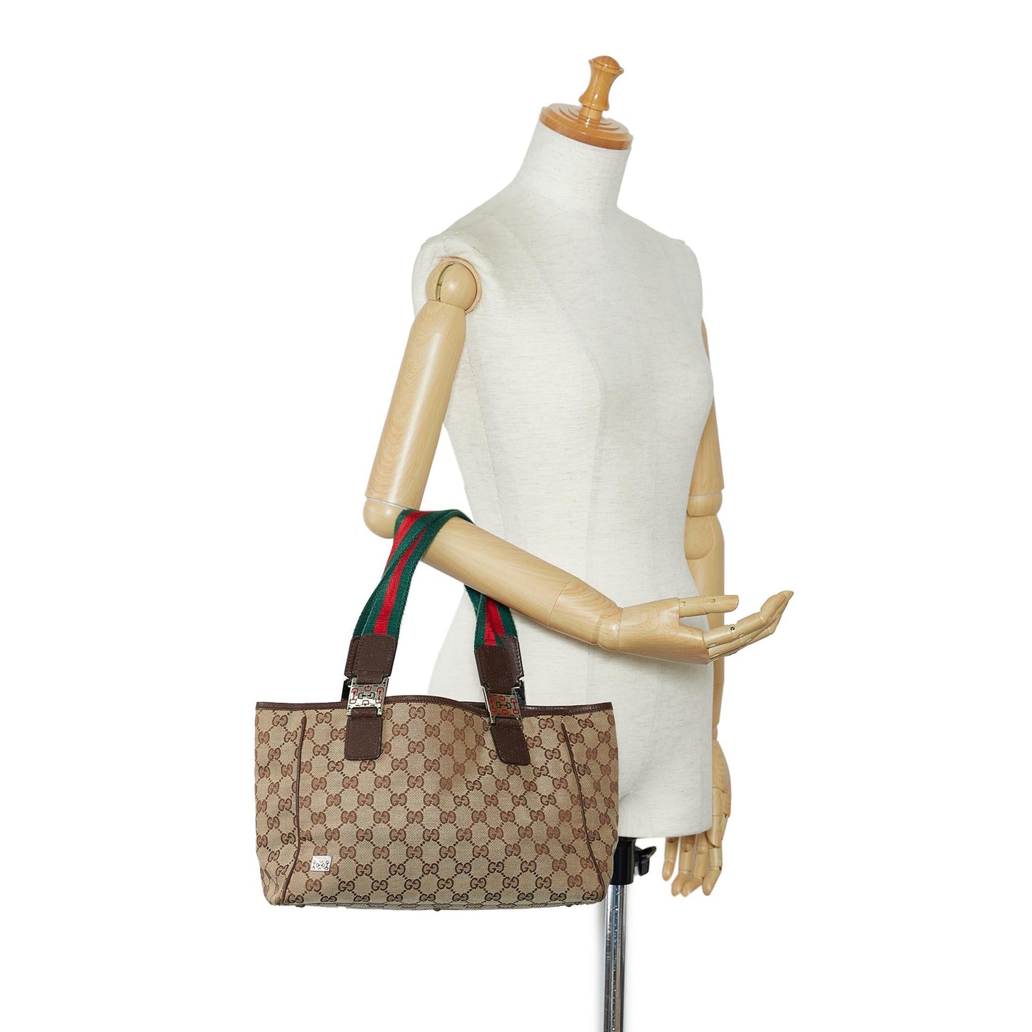 Gucci GG Canvas Web Pop Tote (SHG-Jsskew)