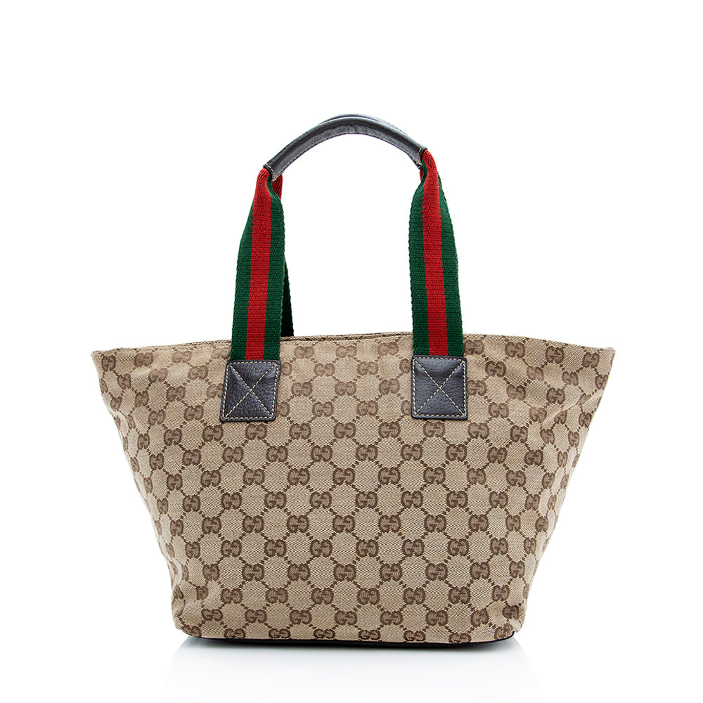 Gucci GG Canvas Web Small Tote