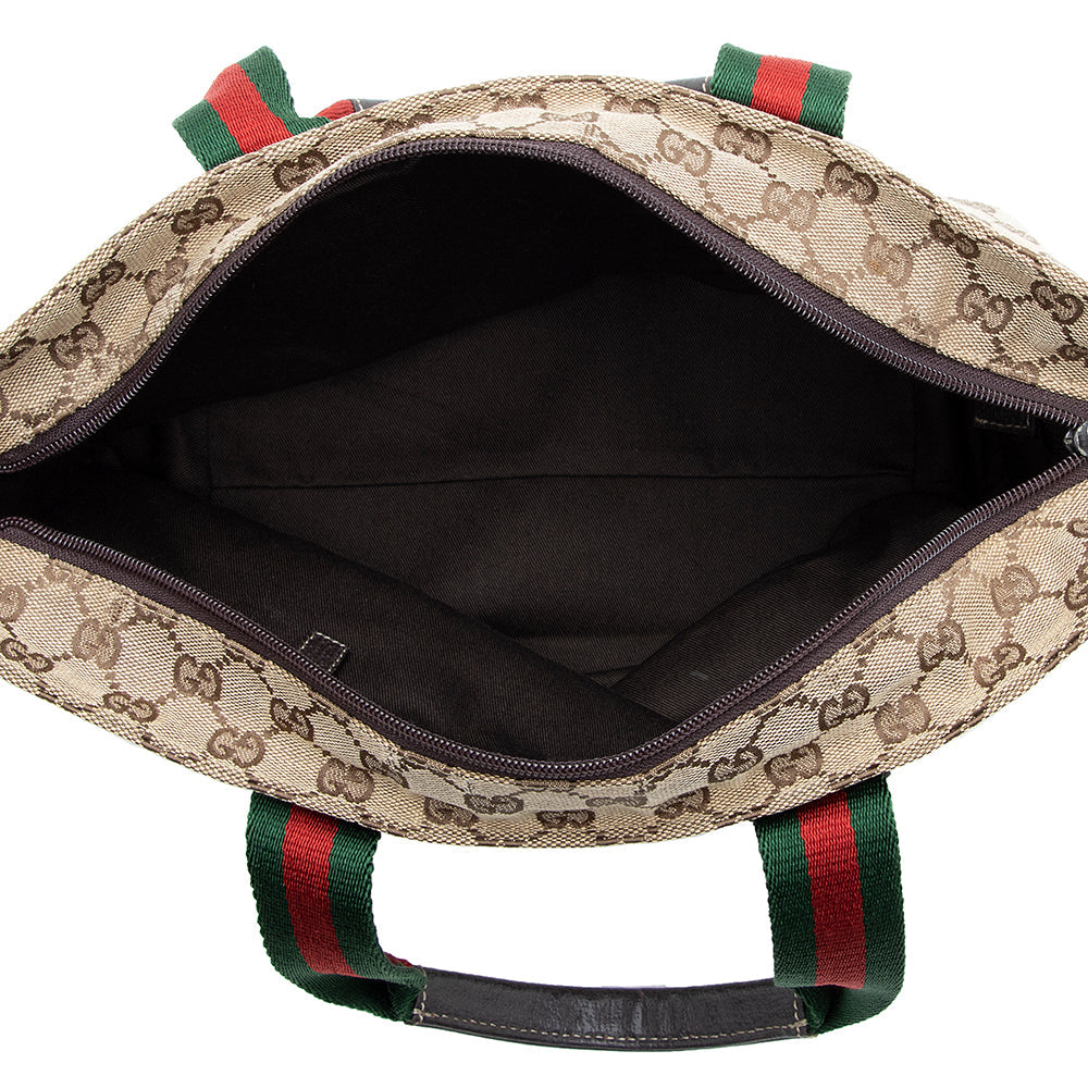 Gucci GG Canvas Web Small Tote
