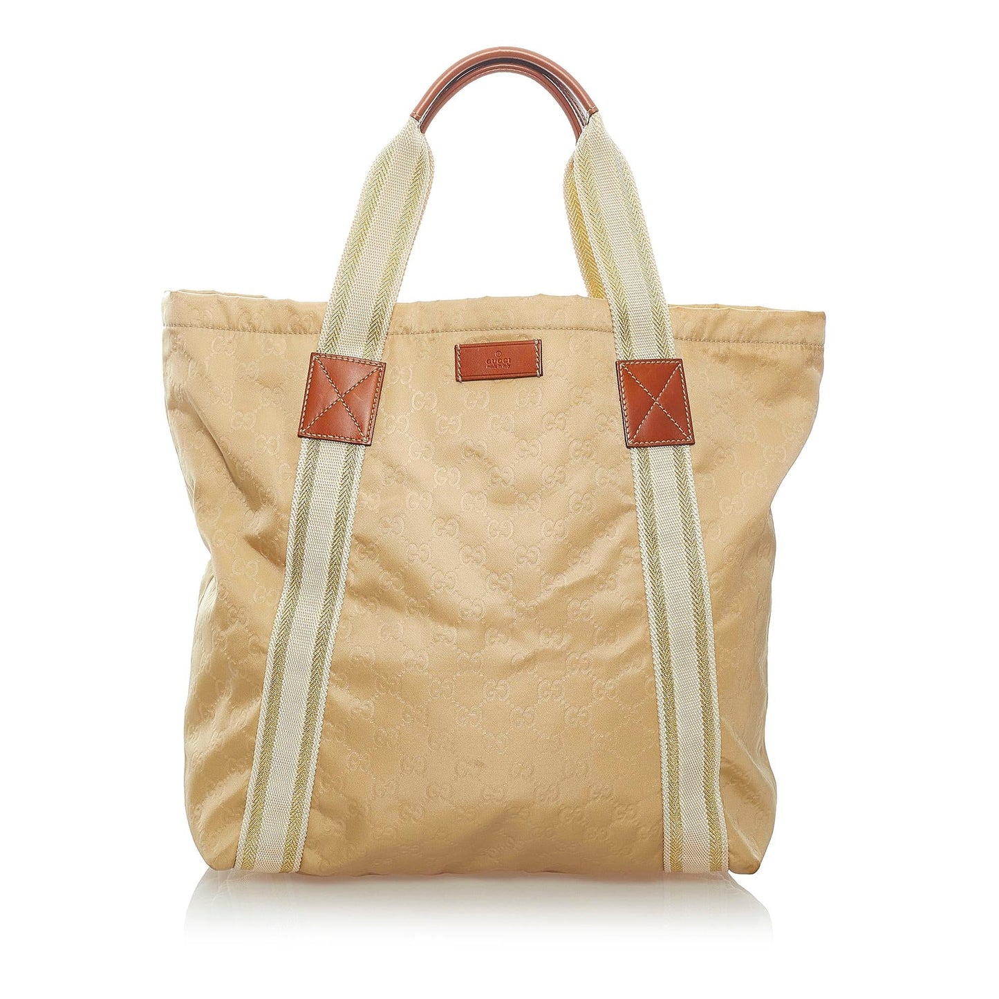 Gucci GG Canvas Web Tote Bag (SHG-xK4BGg)