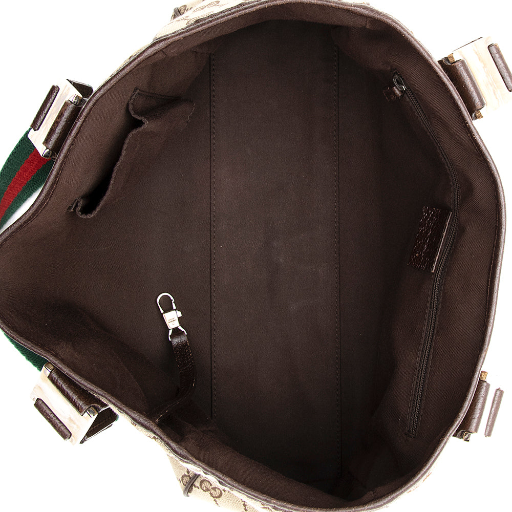 Gucci GG Canvas Web Tote