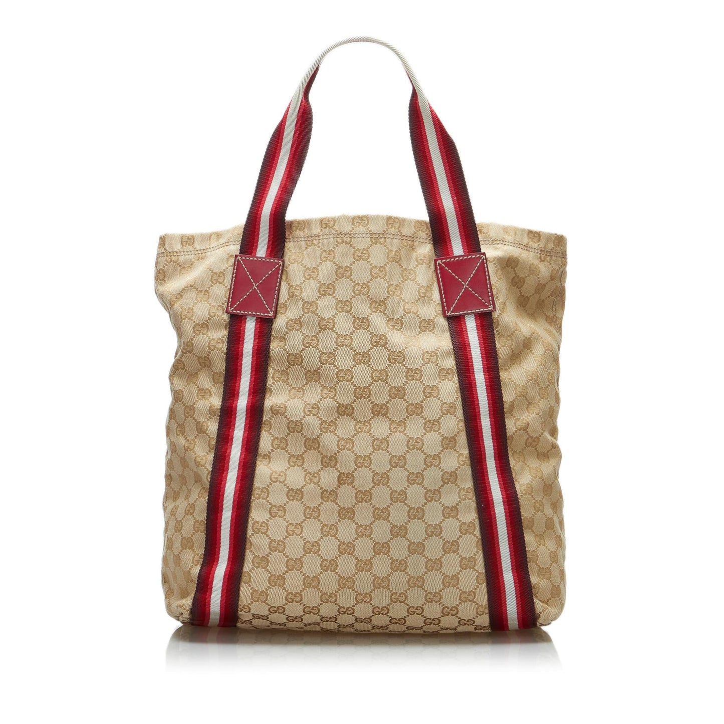 Gucci GG Canvas Web Tote (SHG-X8bRab)