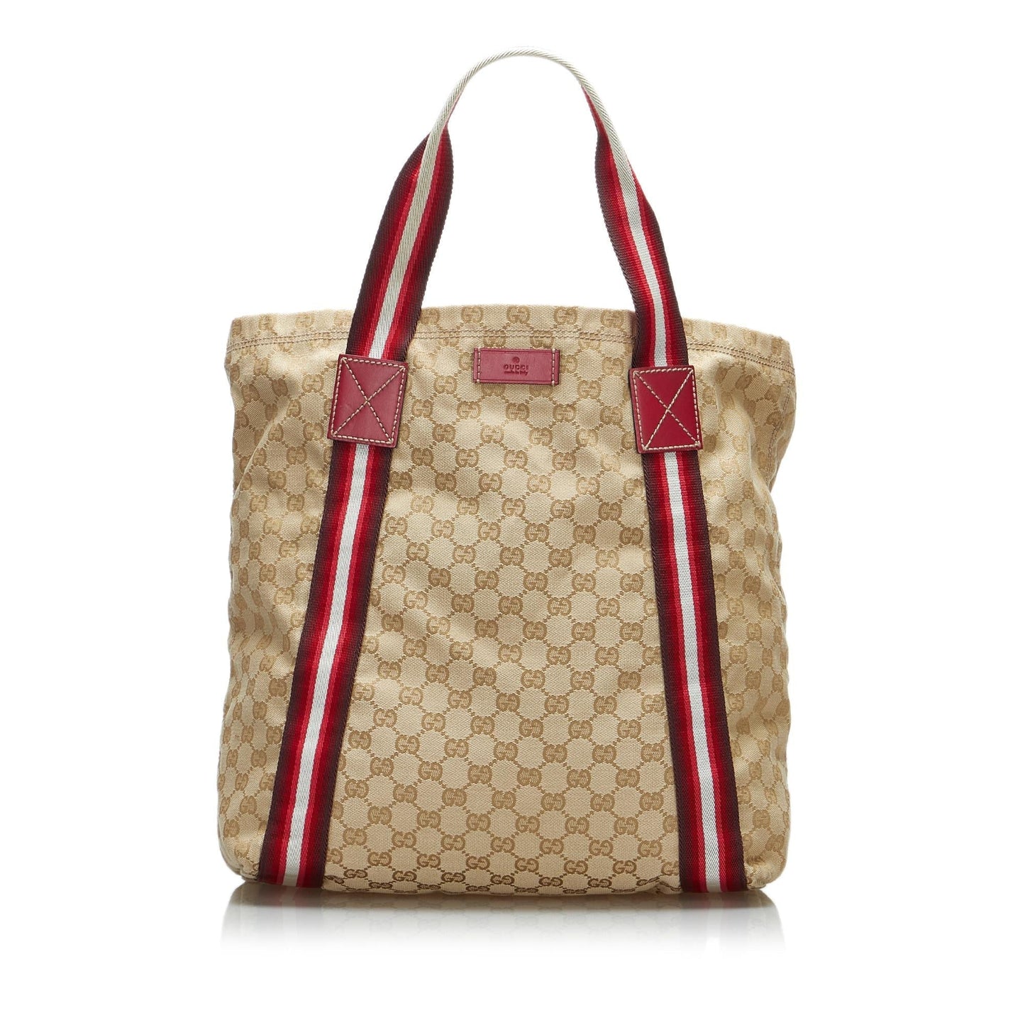 Gucci GG Canvas Web Tote (SHG-X8bRab)