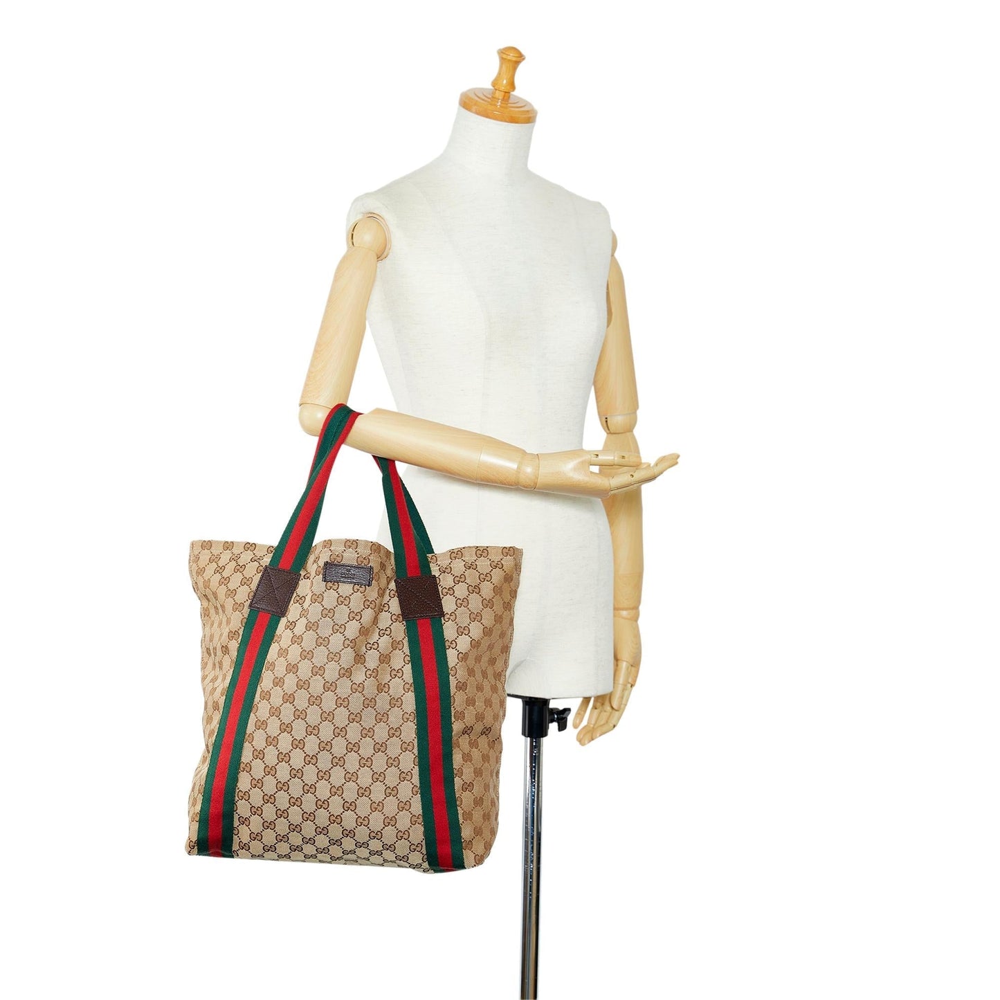Gucci GG Canvas Web Tote (SHG-eVHpYS)