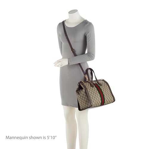Gucci GG Supreme Ophidia Medium Top Handle Tote (SHF-CFDl5D)