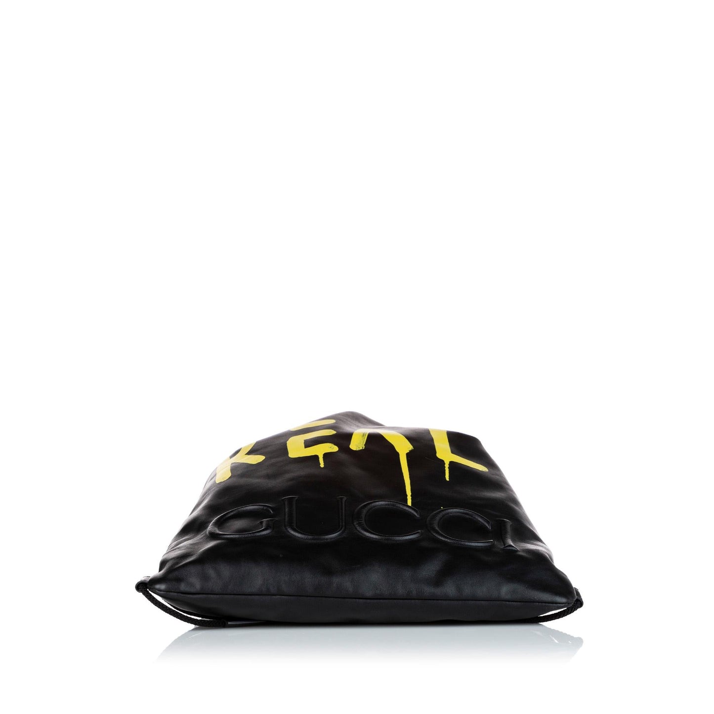 Gucci Gucci Ghost Drawstring Leather Backpack