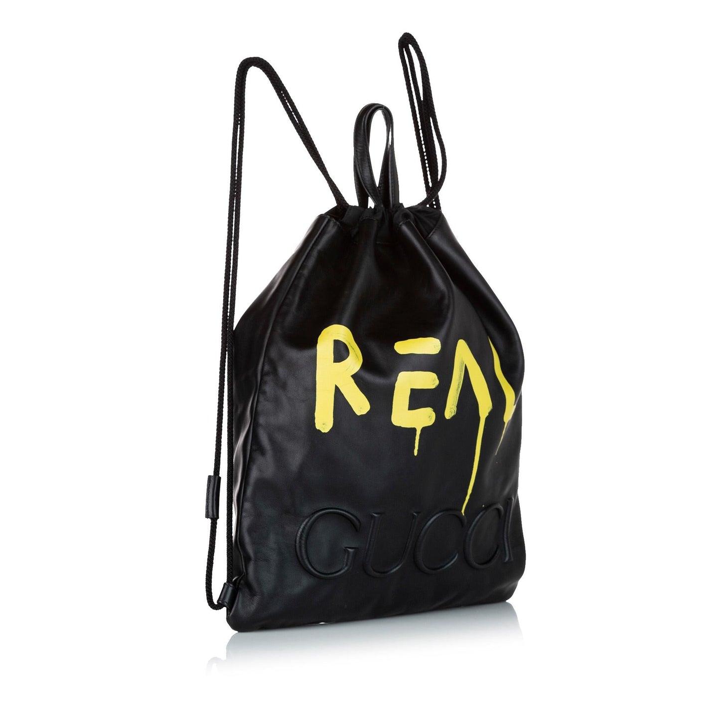 Gucci Gucci Ghost Drawstring Leather Backpack